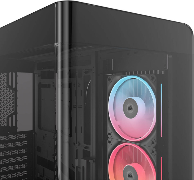 Корпус Corsair Frame 4500X LX-R RGB iCUE LINK Panoramic Glass Mid-Tower Black (CC-9011316-WW) - зображення 13