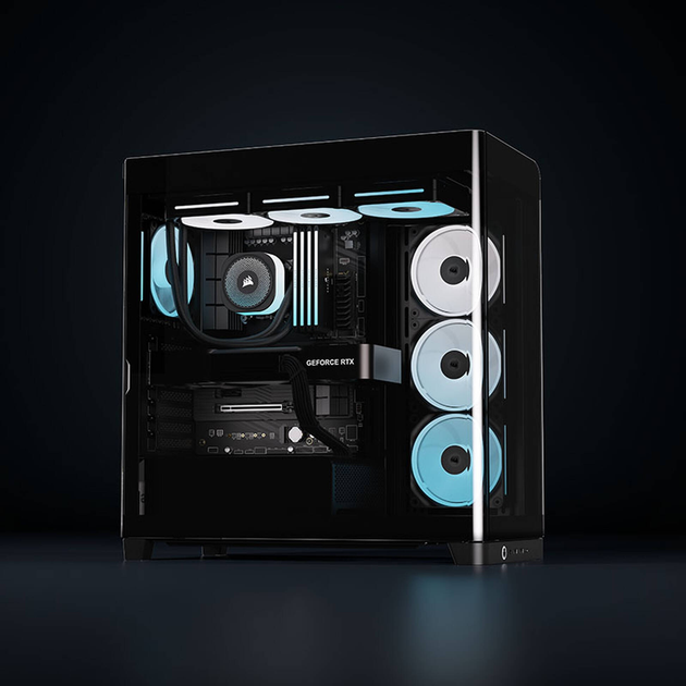 Корпус Corsair Frame 4500X LX-R RGB iCUE LINK Panoramic Glass Mid-Tower Black (CC-9011316-WW) - зображення 17