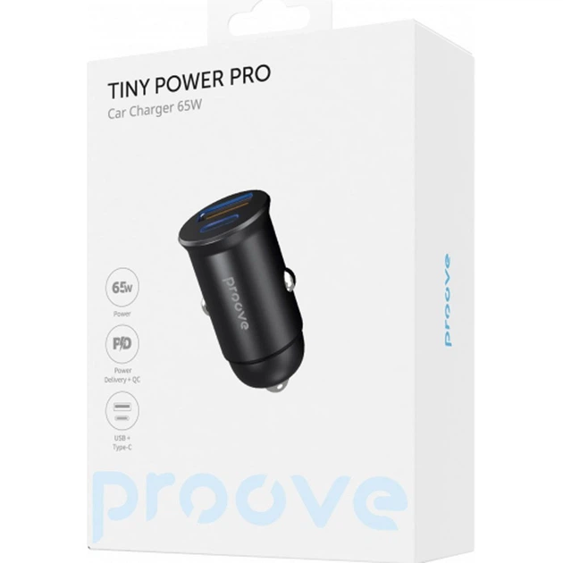 Автомобільний зарядний пристрій Proove Tiny Power Pro 65W Black (ACTP65110001) [130296] - зображення 5