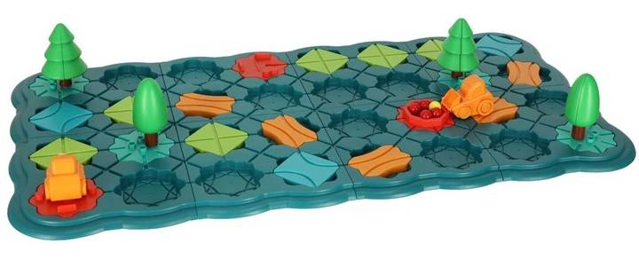 Gra planszowa KIK Labirynt tor przeszkód zakręty 56 elementów (5903039764484) - obraz 4