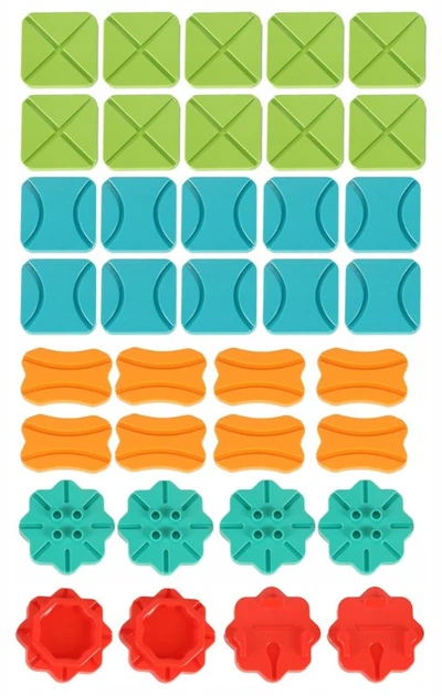 Gra planszowa KIK Labirynt tor przeszkód zakręty 56 elementów (5903039764484) - obraz 14