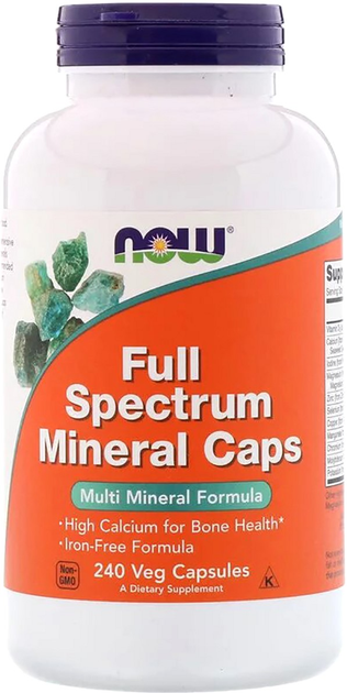 Мультимінерали повного спектра Now Foods Full Spectrum Minerals 240 капсул (733739015457) - зображення 1