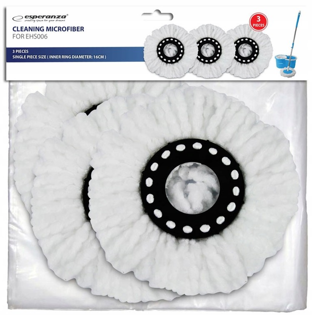 Wymienny wkład do mopa Esperanza Perfect Clean 006 3 szt (5901299964859) - obraz 3
