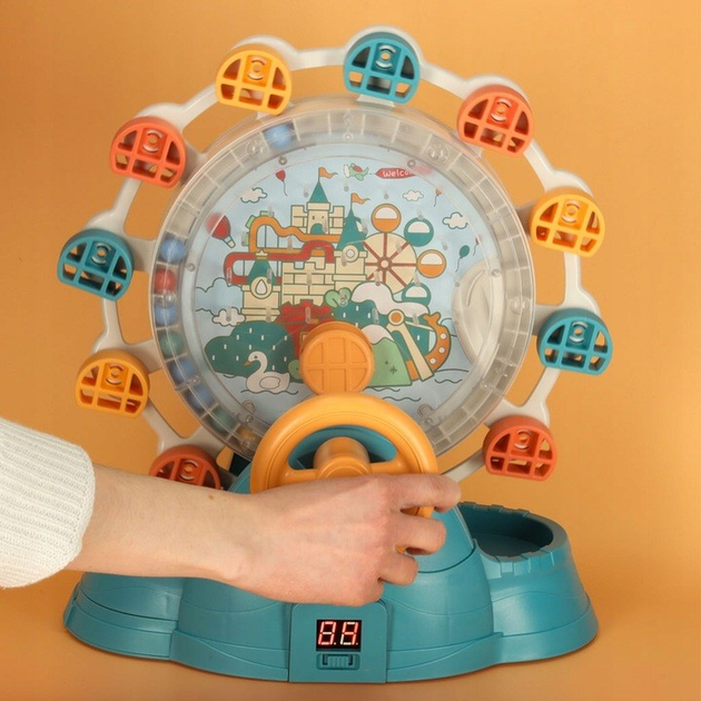 Zabawka edukacyjna KIK Diabelski młyn karuzela z kierownicą łapanie piłek (5903039763227) - obraz 11