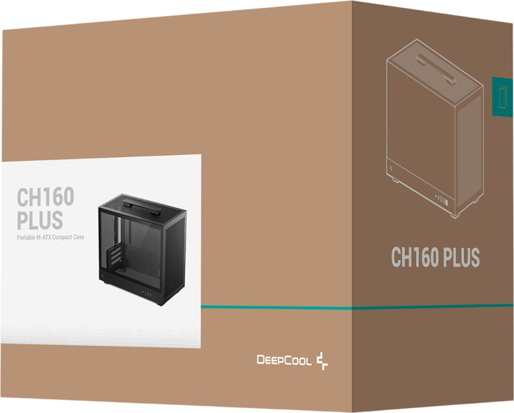 Obudowa DeepCool CH160 Plus Black (R-CH160-BKNGM0-G) - obraz 11