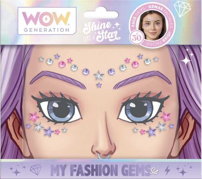Набор стразов для лица Wow Generation в ассортименте Фиолетовая упаковка (WOW00099-1) - Фото 1 Набор стразов для лица Wow Generation в ассортименте Фиолетовая упаковка (WOW00099-1) - изображение 1