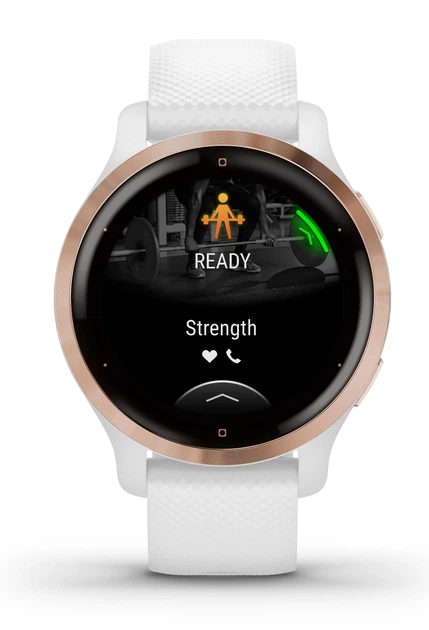 Смарт-годинник Garmin Venu 2S Rose Gold Bezel with White Case and Silicone Band (010-02429-13/03) - изображение 4