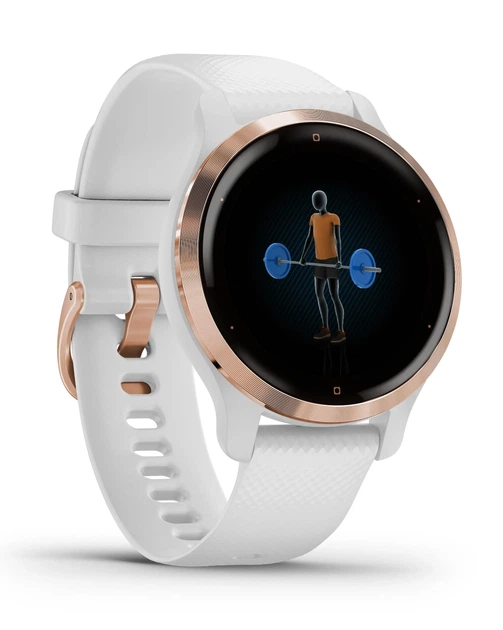 Смарт-годинник Garmin Venu 2S Rose Gold Bezel with White Case and Silicone Band (010-02429-13/03) - изображение 5