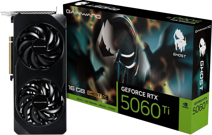 Відеокарта Gainward PCI-Ex GeForce RTX 5060 Ti Ghost II OC 16GB GDDR7 (128bit) (2602/28000) (HDMI, 3 x DisplayPort) (NE7506TU19T1-GB2061B) - зображення 11
