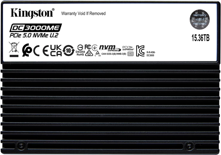 SSD диск Kingston DC3000ME 15.36TB U.2 PCIe 5.0 x4 3D eTLC (SEDC3000ME/15T3) - зображення 1
