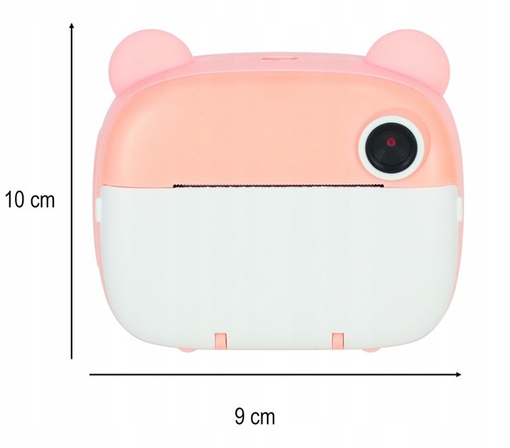 Миттєва камера дитяча KIK Термопринтер, карта 32 ГБ 1080p Рожевий Ведмедик (5903039753440) - зображення 13