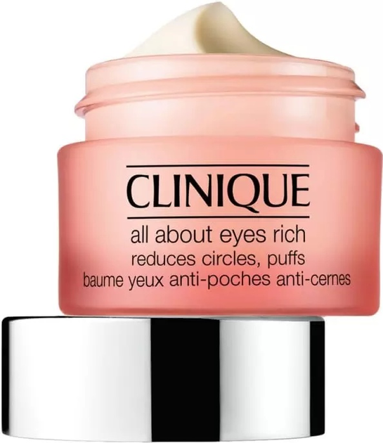Крем для шкіри навколо очей Clinique All About Eyes Rich зволожувальний від темних кіл та набряків 15 мл (0020714287047) - зображення 2