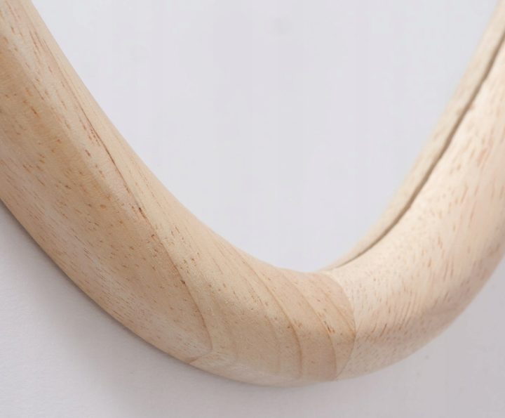 Lustro dekoracyjne wiszące Boltze drewniana rama 28 x 23 cm Beżowe (4066076457113) - obraz 2