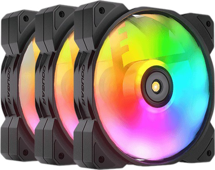 Набір з 3 вентиляторів Cougar MHP 120 ARGB Black (CGR-CF-MHP12HB3-RGB) - зображення 1