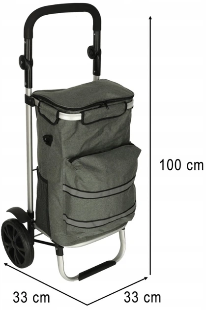 Сумка-візок для покупок Icon з рамою 40 л Сірий (5903039766099) - зображення 14