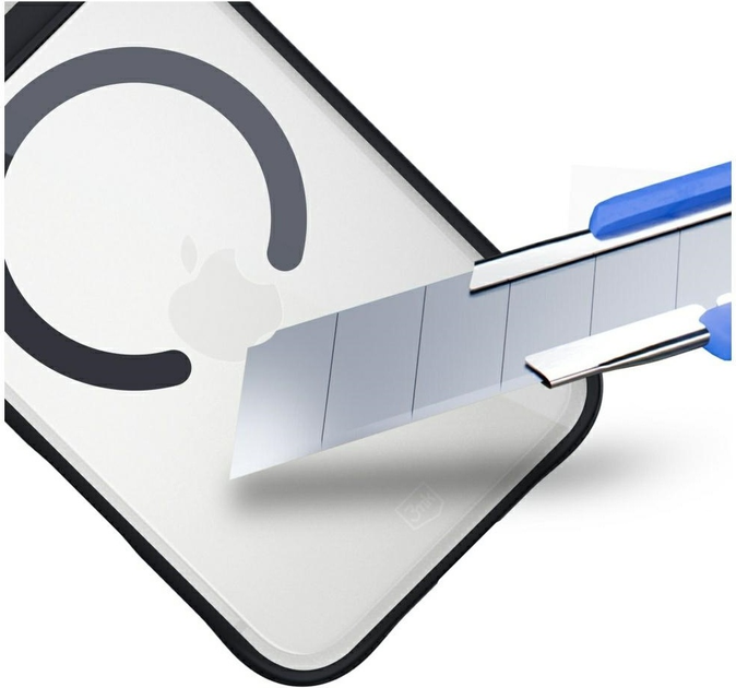 Etui plecki 3MK Satin Armor MagCase do Apple iPhone 17 Pro Transparent-Black (5903108664998) - obraz 8