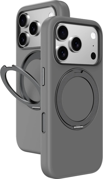 Etui plecki AMAZINGthing Cloudie with stand do Apple iPhone 17 Pro Max Gray (IP176.9PCGY) - obraz 5