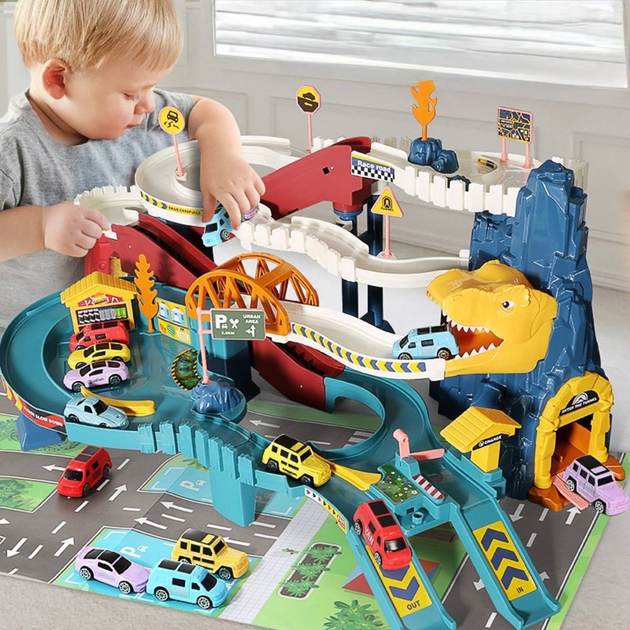 Музичний автомобільний трек Dinosaur Winding Road 5501A зі спуском