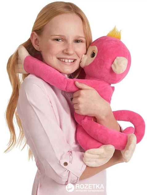 Zabawka ineraktywna WowWee małpka Bella Fingerlings Hugs 35 cm różowa (0771171135326) - obraz 4