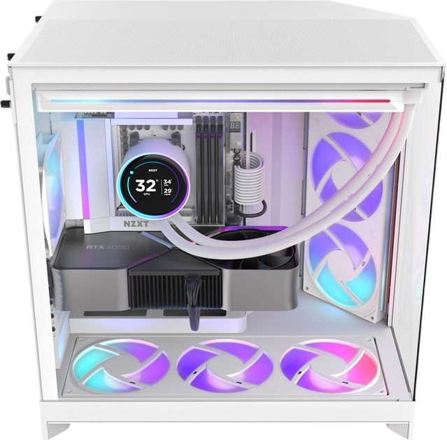 Корпус NZXT H9 Flow RGB White (CM-H92FW-R1) - зображення 4