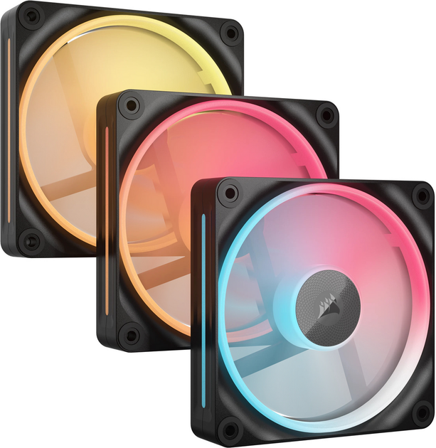 Zestaw wentylatorów Corsair iCUE LINK LX120R RGB Black (COR9051050) - obraz 1
