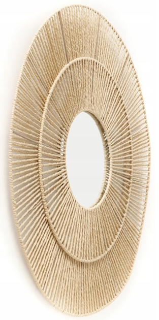 Lustro dekoracyjne wiszące Boltze okrągle w plecionej ramie 75 cm (4066076460434) - obraz 6