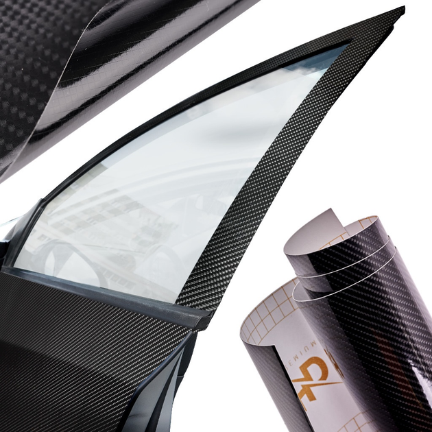 Плівка Ikonka Carbon 4D 1.52 x 30 м Чорна (5901779364476) - зображення 2