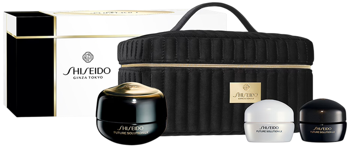 Zestaw kremów Shiseido Future Solution LX Eye & Lip Regenerating Cream 17 ml + Total Protective Cream SPF 30 15 ml + Total Regenerating Cream 15 ml (3423222136086) - obraz 1