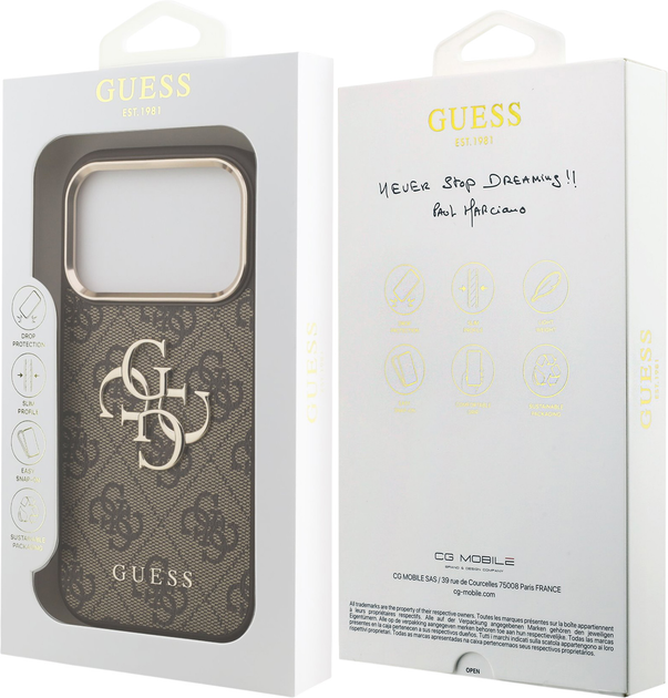 Панель Guess 4G Big 4G Classic Logo для Apple iPhone 17 Pro Brown/Gold (3666339521936) - зображення 8
