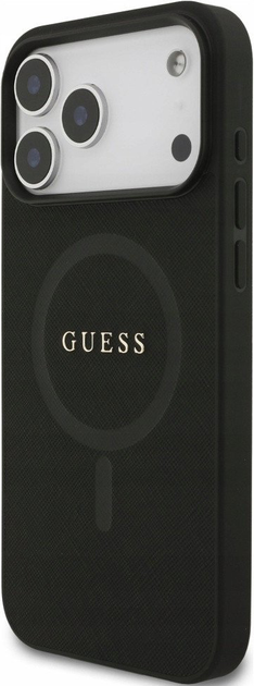 Панель Guess Saffiano Classic Logo MagSafe для Apple iPhone 17 Pro Max Black (3666339492403) - зображення 2