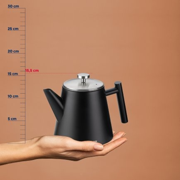 Czajnik Kela Modena z zaparzaczem czarny matowy 1 l (4025457113574) - obraz 3