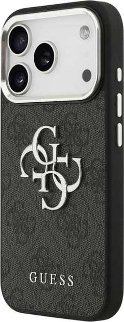 Панель Guess 4G Big 4G Classic Logo для Apple iPhone 17 Pro Max Black/Silver (3666339517786) - зображення 2