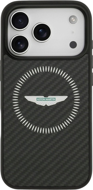 Панель Aston Martin HC Kevlar Counter Design MagSafe для Apple iPhone 17 Pro Black (ASHMP17LFCOS) - зображення 2