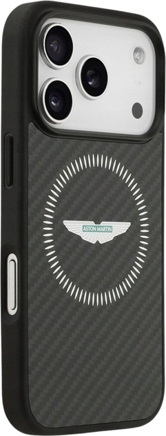 Панель Aston Martin HC Kevlar Counter Design MagSafe для Apple iPhone 17 Pro Black (ASHMP17LFCOS) - зображення 3
