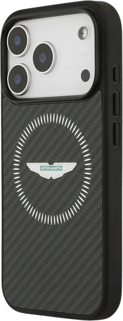 Панель Aston Martin HC Kevlar Counter Design MagSafe для Apple iPhone 17 Pro Black (ASHMP17LFCOS) - зображення 4