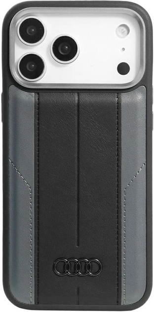 Панель Audi A6 Synthetic Leather MagSafe для Apple iPhone 17 Pro Max Black (AU-TPUPCMIP17PM-A6/D1-BK) - зображення 1