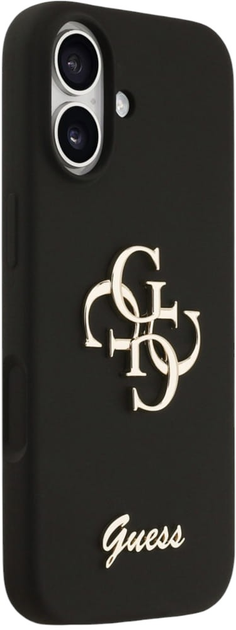 Панель Guess Silicone Big 4G Script для Apple iPhone 17 Black (3666339522230) - зображення 4