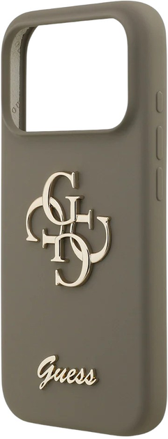 Панель Guess Silicone Big 4G Script для Apple iPhone 17 Pro Bronze (3666339522414) - зображення 5