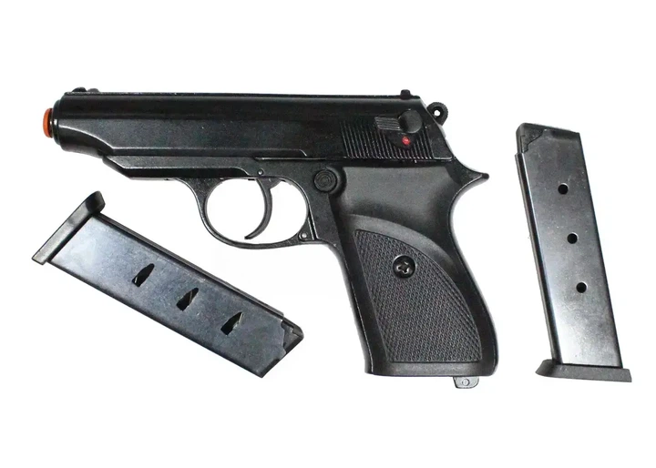 Стартовый пистолет SUR 2608 black с доп. магазином (Walther PP) - изображение 4