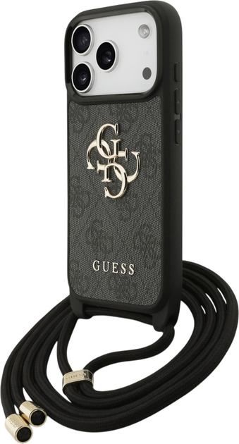Панель Guess 4G Big Logo Cord Stap Crossbody для Apple iPhone 17 Pro Black (3666339526757) - зображення 2