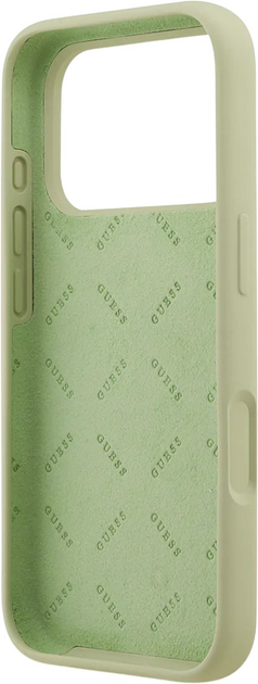 Панель Guess Silicone Big 4G Script для Apple iPhone 17 Pro Khaki (3666339522575) - зображення 6