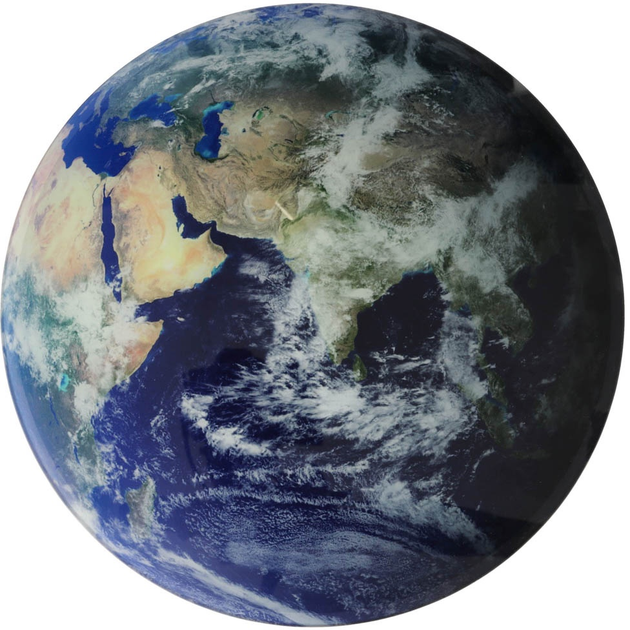 Zegar ścienny Ikonka Planeta Ziemia z wyświetlaczem LED 32 cm Niebieski (5903039753938) - obraz 2