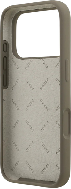 Панель Guess Silicone Big 4G Script для Apple iPhone 17 Pro Max Bronze (3666339522421) - зображення 6