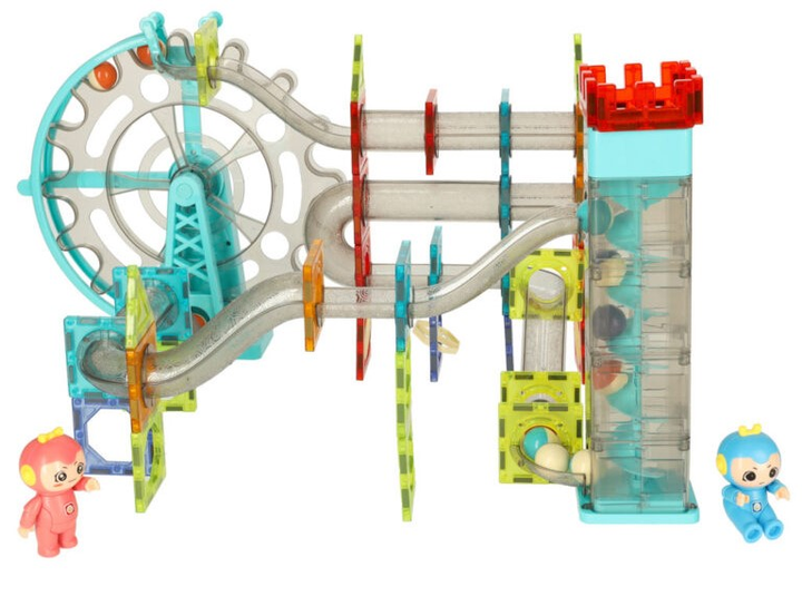Klocki magnetyczne KIK Magic Magnetic Blocks Tor kulkowy z dźwiękiem i muzyką 118 elementów (5903039737617) - obraz 5