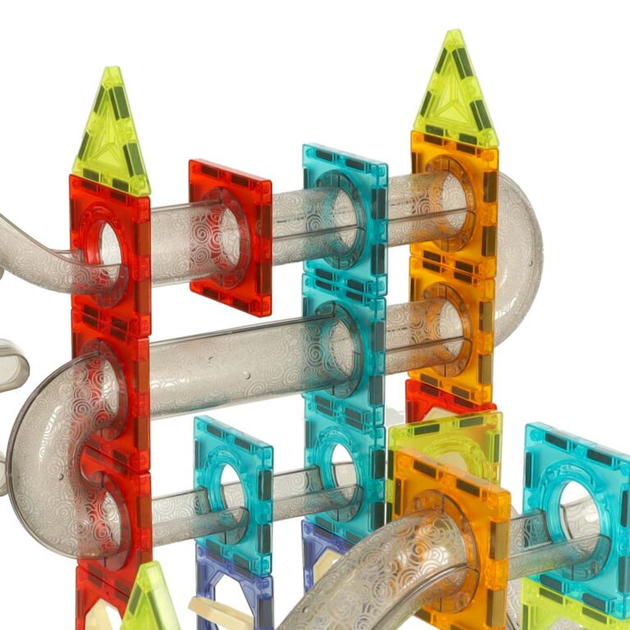 Klocki magnetyczne KIK Magic Magnetic Blocks Tor kulkowy z dźwiękiem i muzyką 118 elementów (5903039737617) - obraz 7