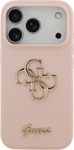 Панель Guess Silicone Big 4G Script для Apple iPhone 17 Pro Max Pink (3666339522742) - зображення 3