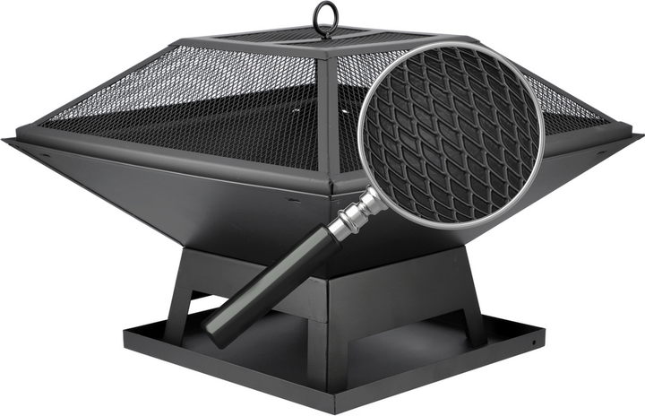 Palenisko ogrodowe LUND stalowe z pokrywą 45 x 45 cm 99715 (5906083093845) - obraz 9