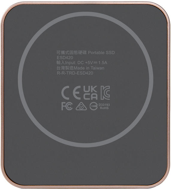 SSD диск Transcend ESD420 2TB USB Type-C 3D NAND TLC Gold (TS2TESD420G) - зображення 3