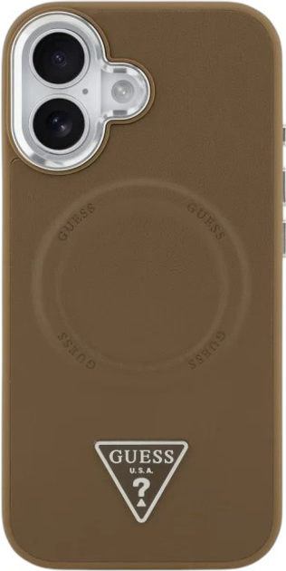 Панель Guess Triangle Logo MagSafe для Apple iPhone 17 Brown (3666339515515) - зображення 3