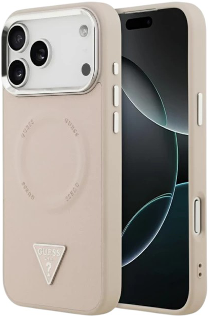 Панель Guess Triangle Logo MagSafe для Apple iPhone 17  Pro Max Pink (3666339515386) - зображення 1